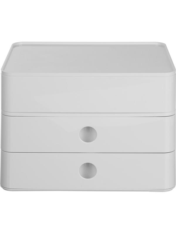 Бокс с выдвижными лотками HAN ALLISON 2 лотка,ячейка,крышк,белый HA1100/12