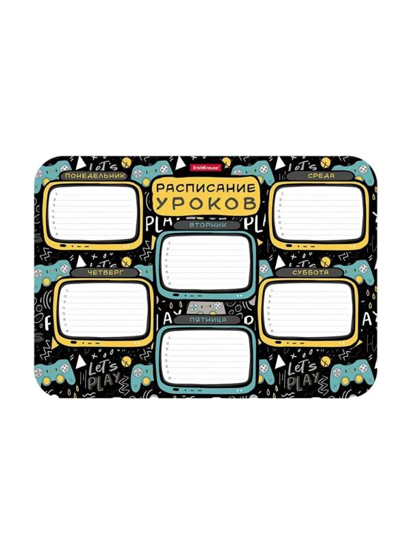 Расписание уроков пластиковое ErichKrause,Gamepad, А4,58307