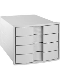 Бокс с выдвижными лотками HAN IMPULS 4 лотка с индексн.окн св-сер HA1012/11