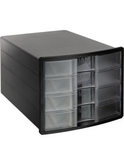 Бокс с выдвижными лотками HAN IMPULS 4 лотка индекс.окн чрн-прзр HA1012/363