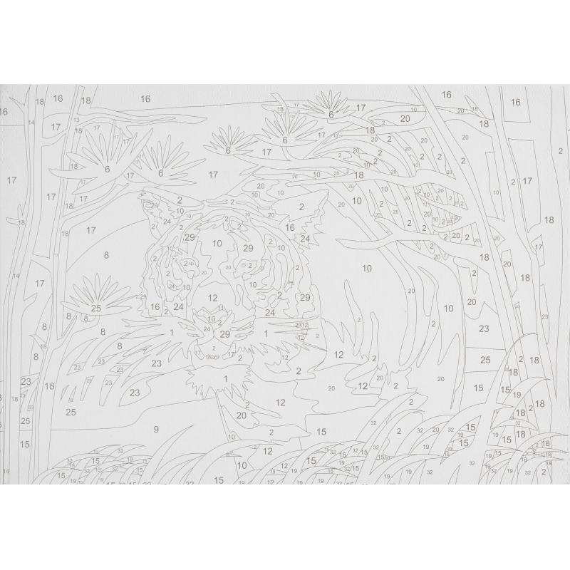 Картина по номерам для малышей Гордый тигр набор Ркн-077