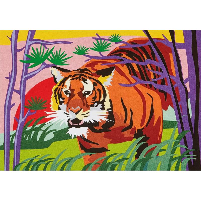 Картина по номерам для малышей Гордый тигр набор Ркн-077