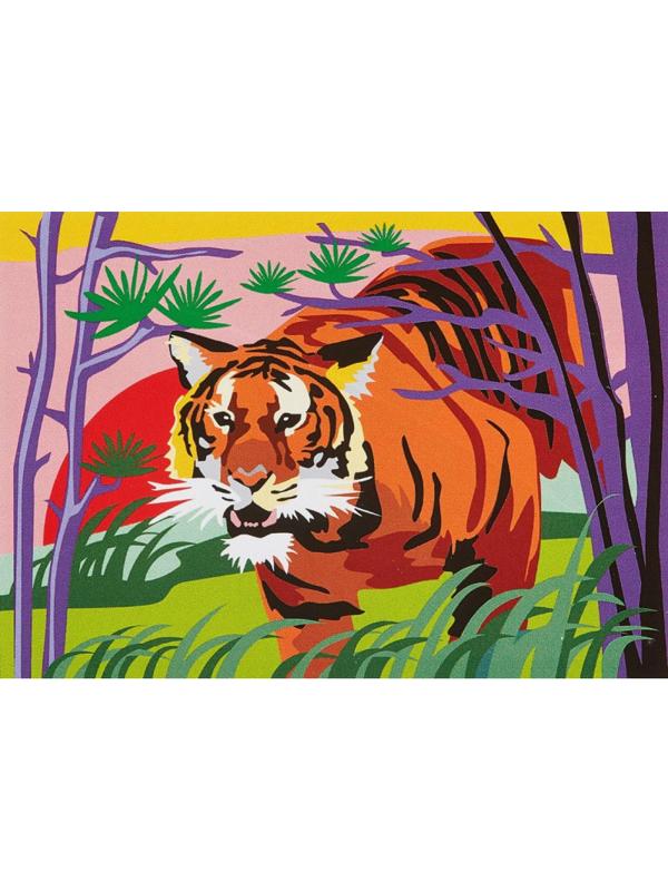 Картина по номерам для малышей Гордый тигр набор Ркн-077
