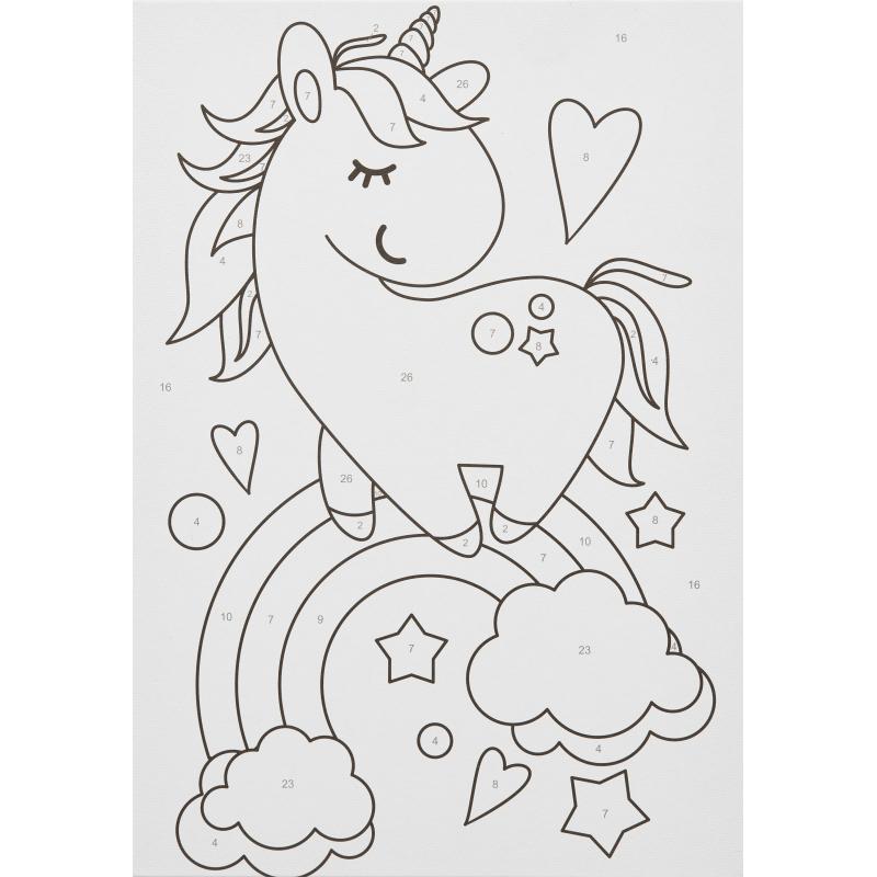 Картина по номерам для малышей Единорог набор Ркн-003