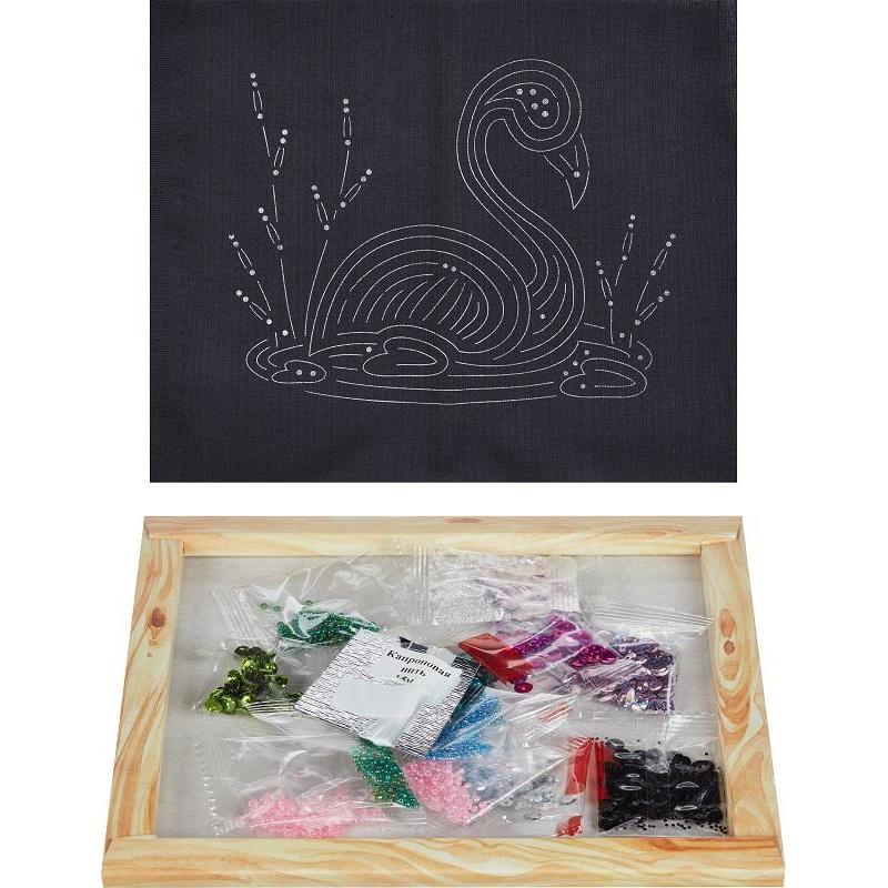 Набор для творчества Вышивка пайетками Фламинго Вп-019