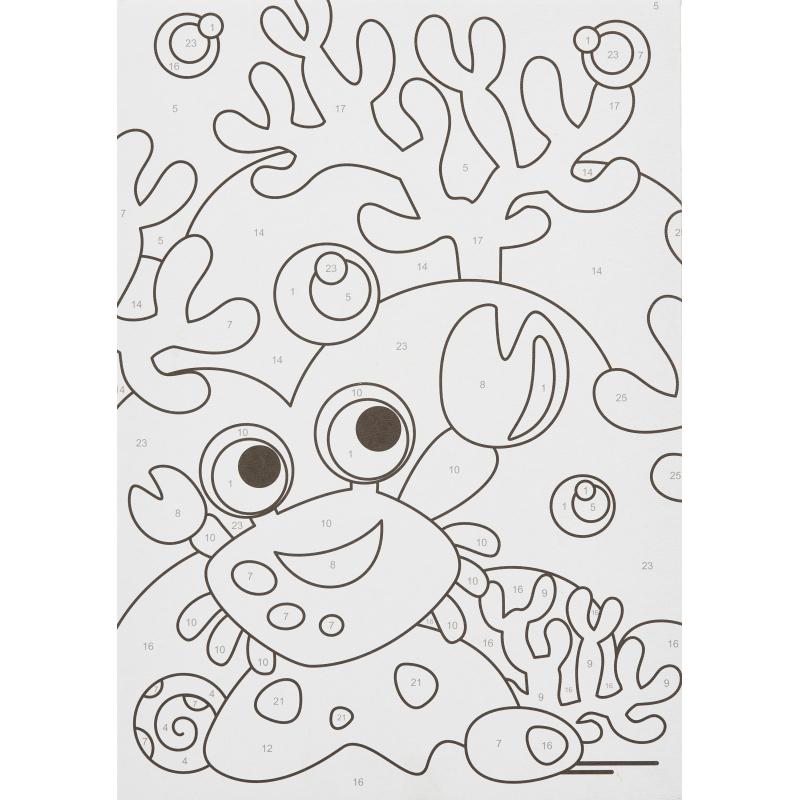 Картина по номерам для малышей Веселый крабик набор Ркн-008