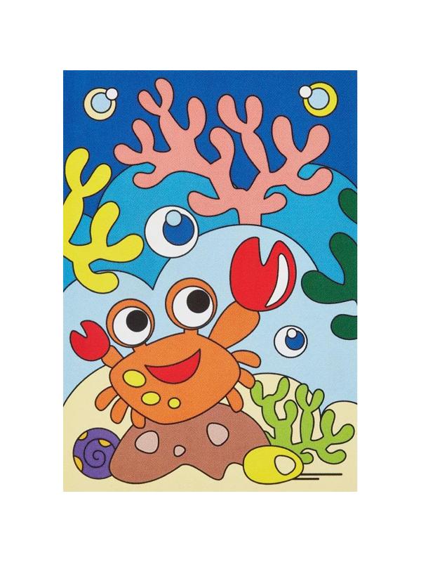 Картина по номерам для малышей Веселый крабик набор Ркн-008