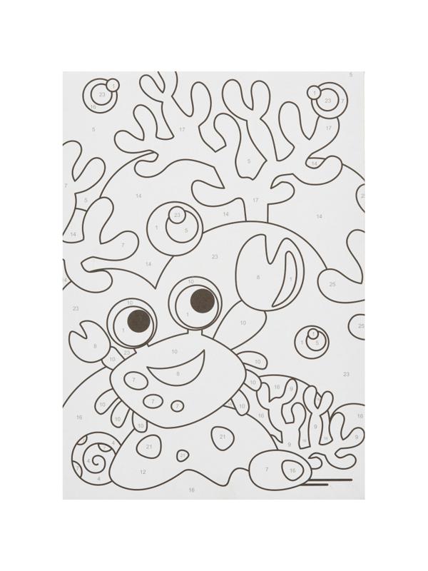 Картина по номерам для малышей Веселый крабик набор Ркн-008