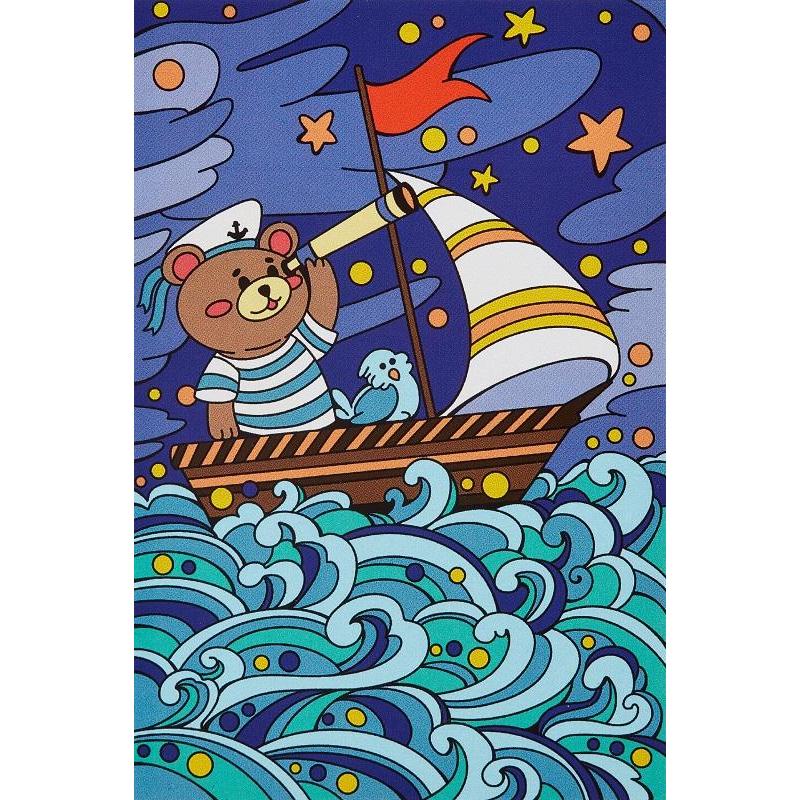 Картина по номерам для малышей ВОЛШЕБНЫЕ ИСТОРИИ Ночное море набор Ркн-097