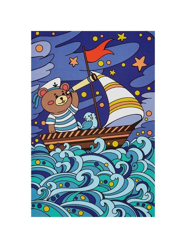 Картина по номерам для малышей ВОЛШЕБНЫЕ ИСТОРИИ Ночное море набор Ркн-097