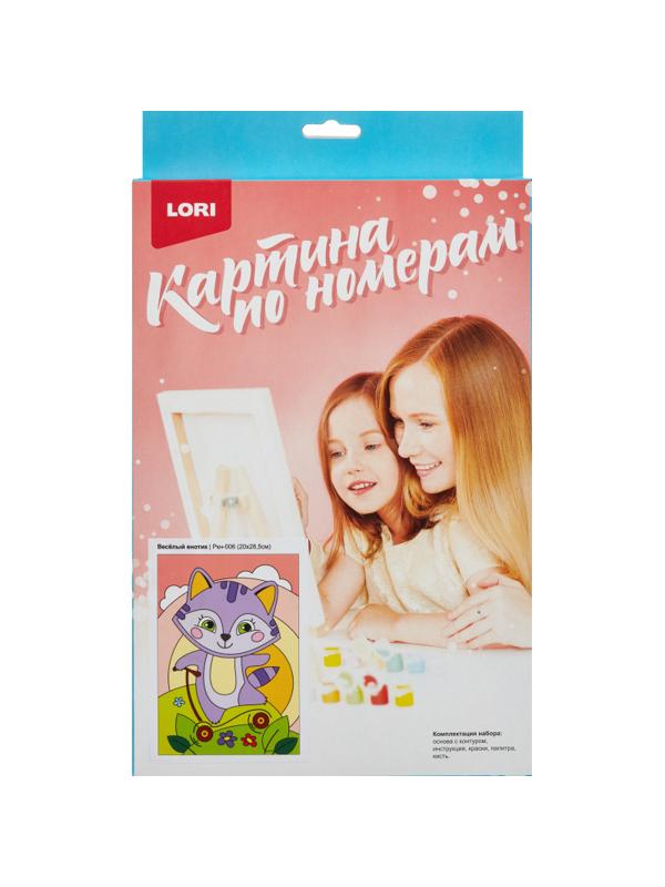 Картина по номерам для малышей Веселый енотик набор Ркн-006