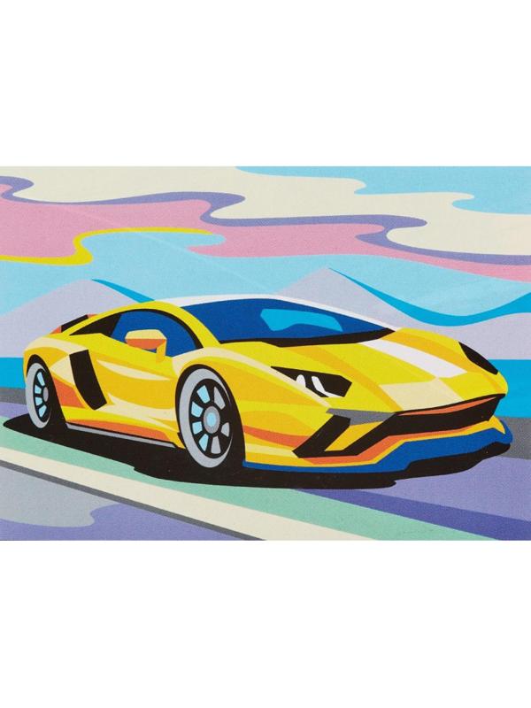 Картина по номерам для малышей Яркая машинка набор Ркн-072