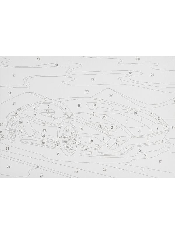 Картина по номерам для малышей Яркая машинка набор Ркн-072