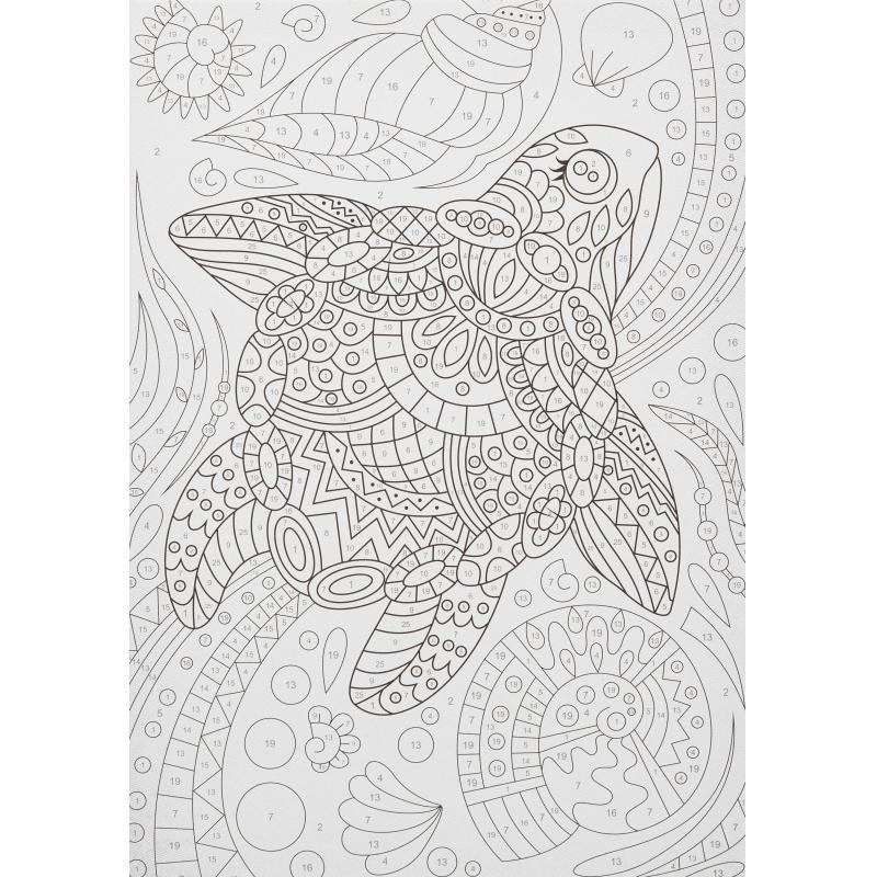 Картина по номерам для малышей Черепашка набор Ркн-020