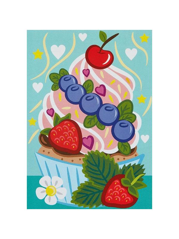 Картина по номерам для малышей Ягодный кексик набор Ркн-067