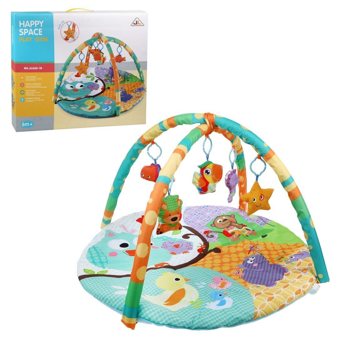 Коврик развивающий Полянка, дуги, 5 игрушек, кор.