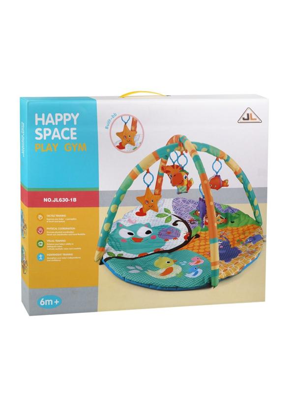 Коврик развивающий Полянка, дуги, 5 игрушек, кор.