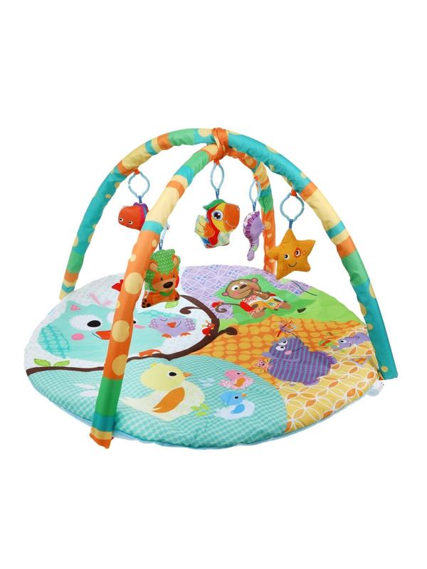 Коврик развивающий Полянка, дуги, 5 игрушек, кор.