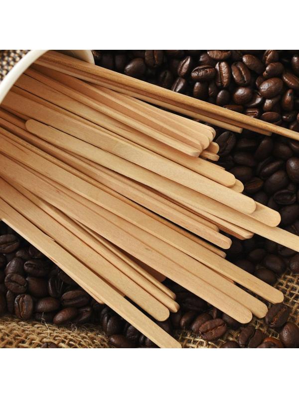 Размешиватель одноразовый деревянный L=14см, инд. уп., 250 шт/уп