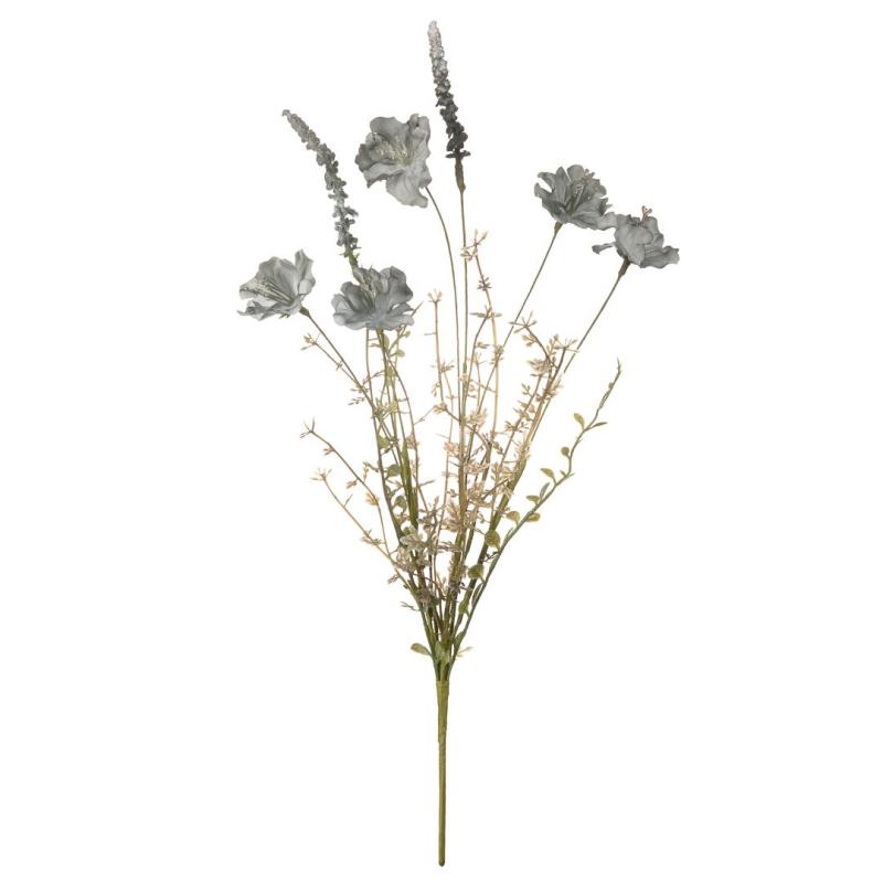 Цветок искусственный Ромашка ночная, В500, темно-голубой