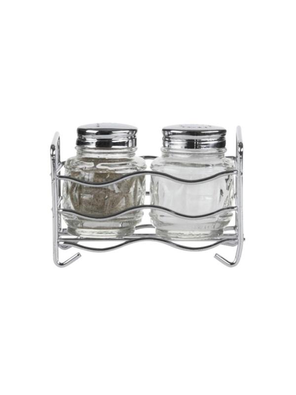 Набор для специй 2пр.(соль,перец) нерж, подст. ВОЛНА , кт107