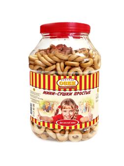 Сушки Мини-сушки простые  Семейка ОЗБИ банка 700 г