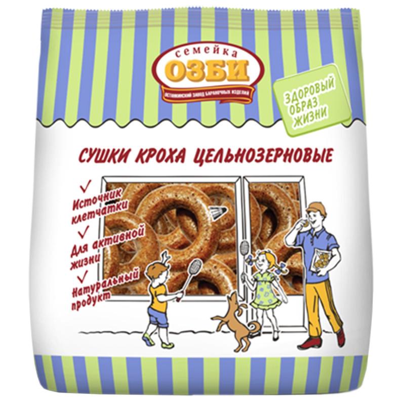 Сушки КРОХА цельнозерновые Семейка ОЗБИ 200 г