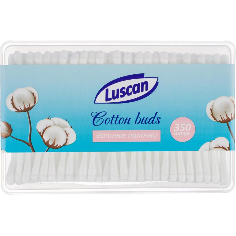 Палочки ватные Luscan   пластик. моноблок 350шт/уп