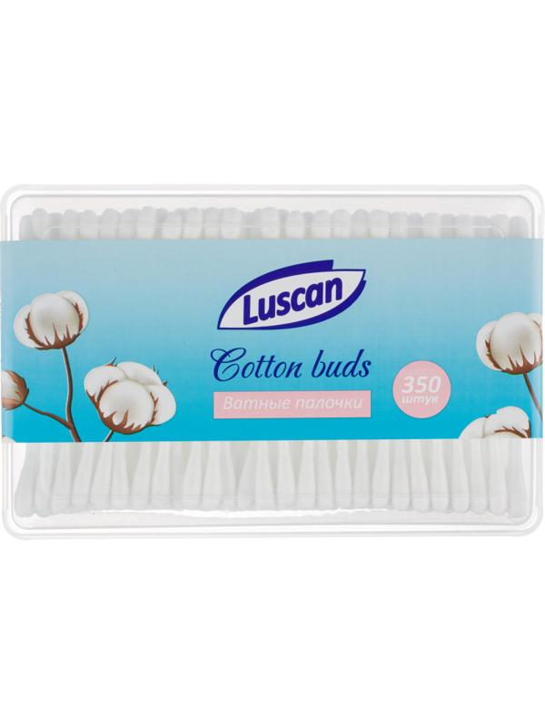 Палочки ватные Luscan   пластик. моноблок 350шт/уп