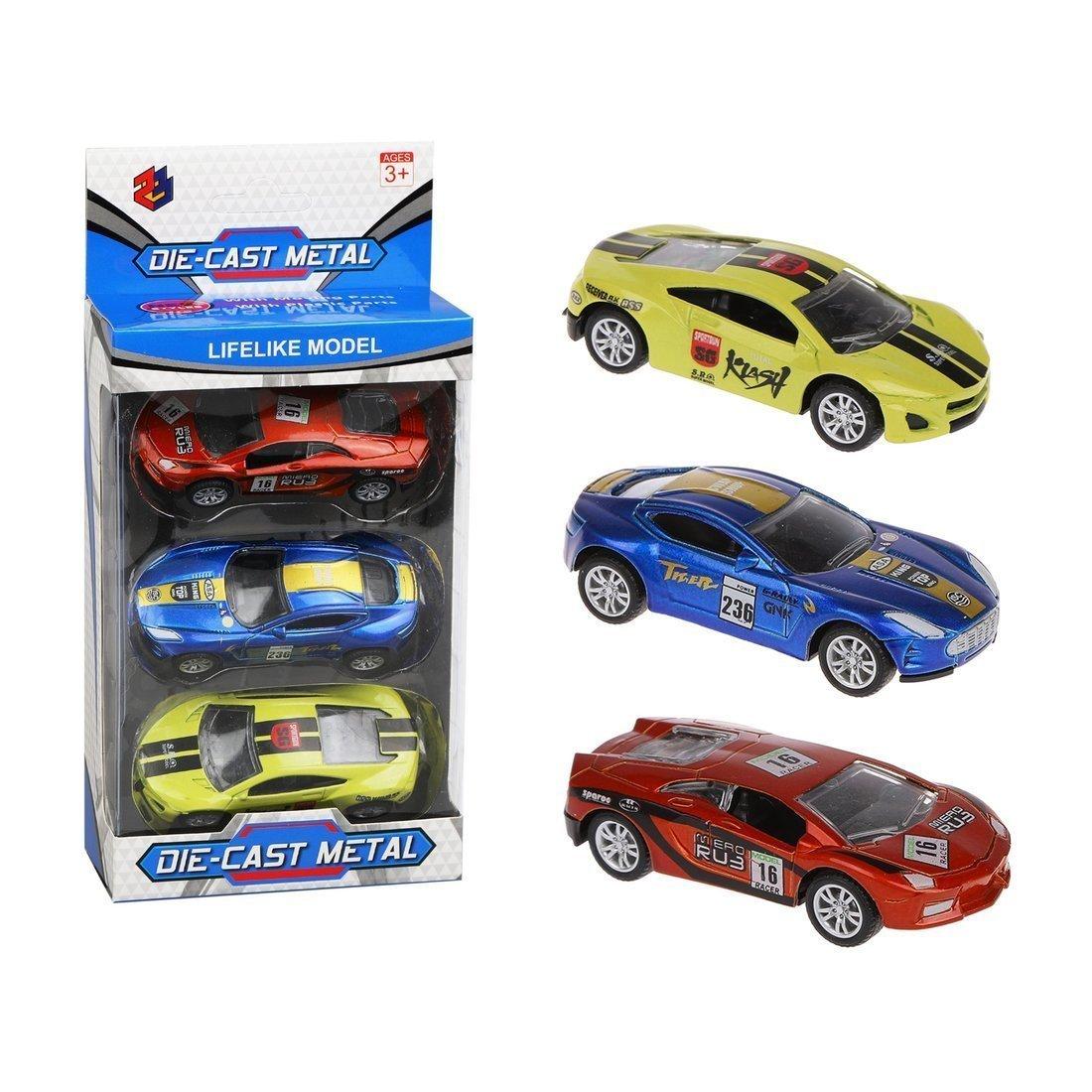 ДЕФЕКТ УПАКОВКИ Набор машин металлических, инерционных, 3шт., коробка