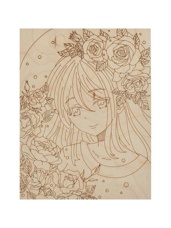 Набор для росписи по дереву Картина Аниме Розовый аромат Фр-011