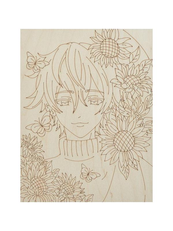 Набор для росписи по дереву Картина Аниме Солнечный цветок Фр-012