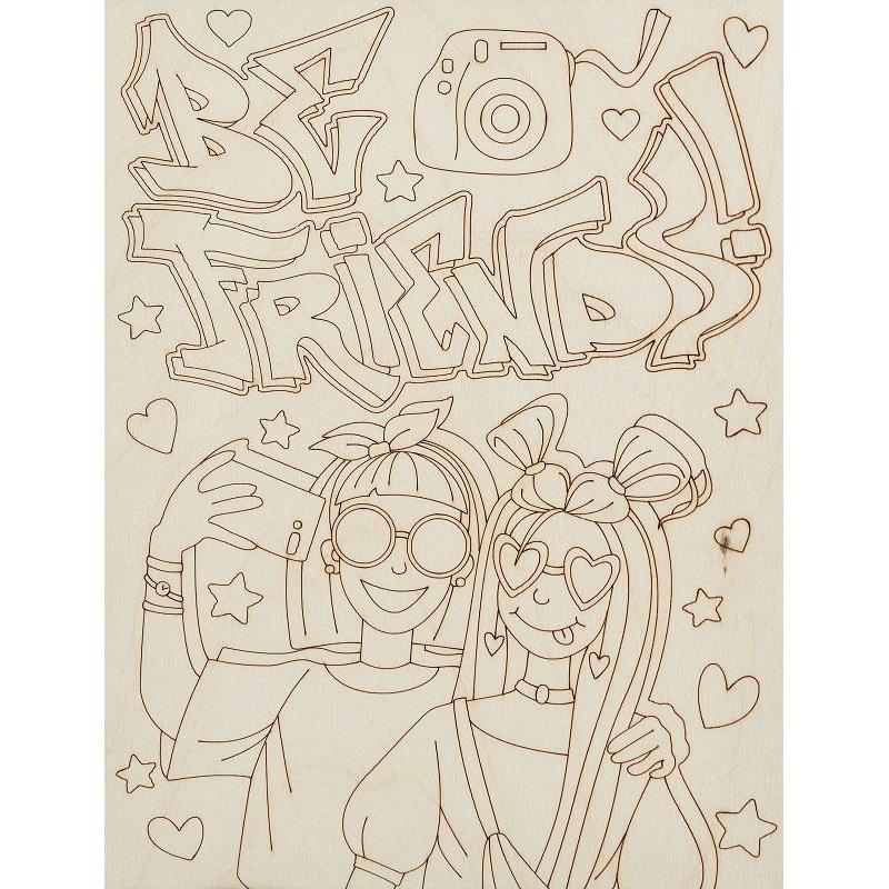 Набор для росписи по дереву Картина Уличный стиль Лучшие друзья Фр-014