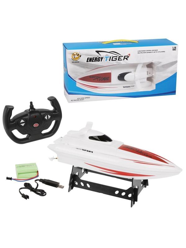 ДЕФЕКТ УПАКОВКИ Катер р/у, 4 канала, в комплекте: предмет 1шт., аккум., USB
шнур, эл.пит.АА*2шт.не вх.в комплект