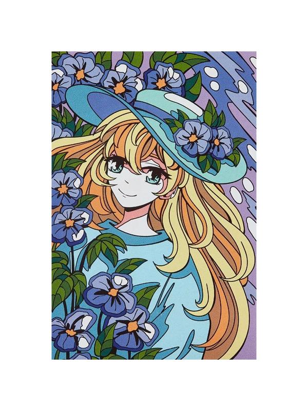 Картина по номерам для малышей АНИМЕ Цветочная любовь набор Ркн-115