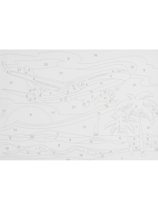 Картина по номерам для малышей ТРАНСПОРТ Стальная птица набор Ркн-108