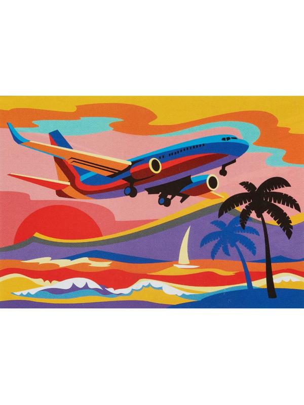 Картина по номерам для малышей ТРАНСПОРТ Стальная птица набор Ркн-108