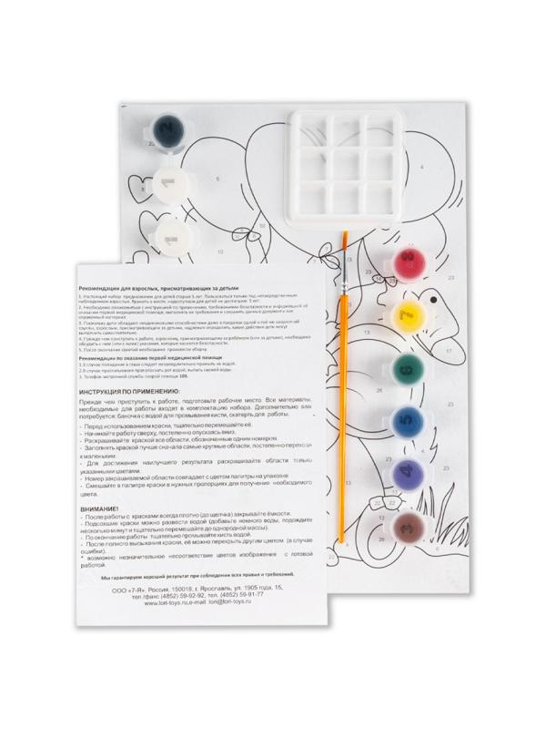Картина по номерам для малышей Зимняя совушка набор Ркн-064