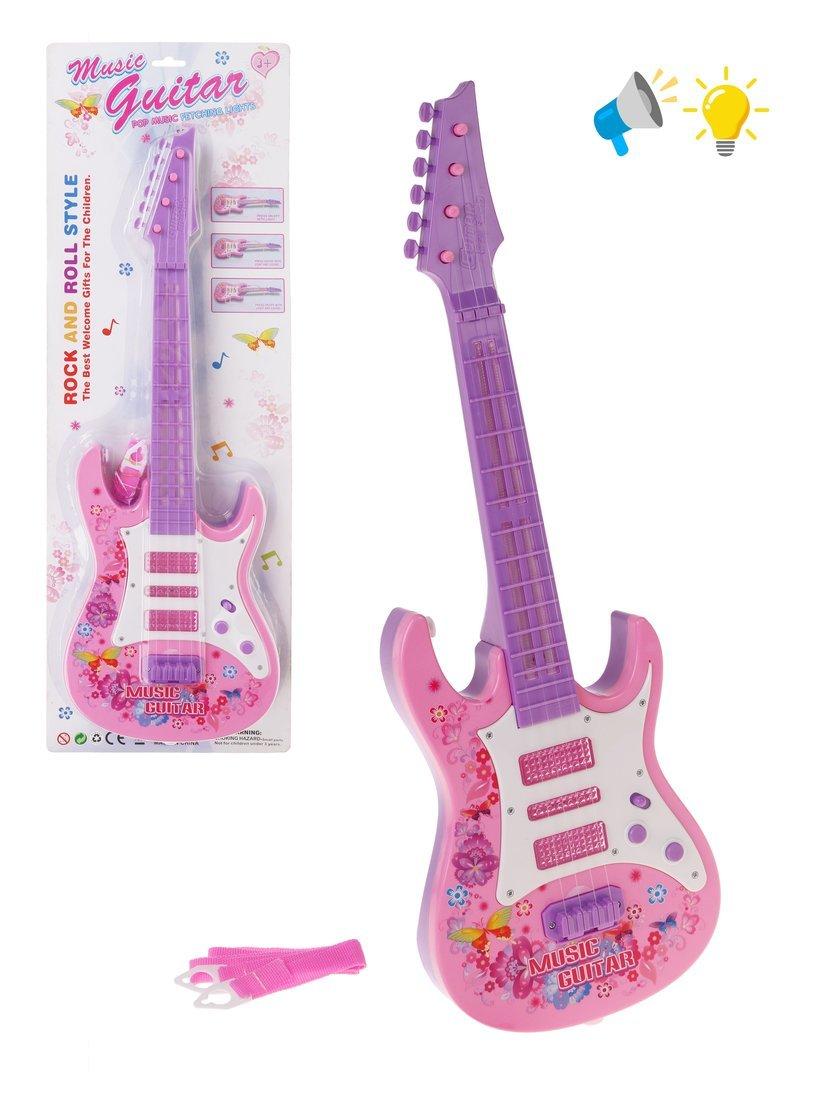 Музыкальный инструмент Гитара, 53 см, 4 струны, свет, звук, эл. пит. АА*3, не
вх. в комплект