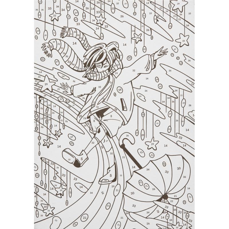 Картина по номерам для малышей АНИМЕ Звездные фантазии набор Ркн-120