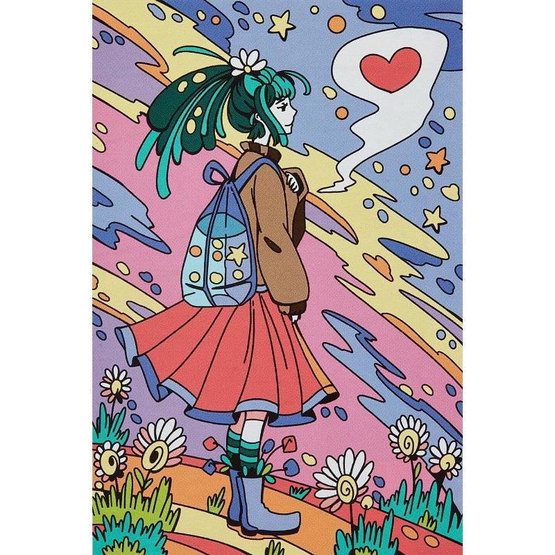 Картина по номерам для малышей АНИМЕ Мысли о любви набор Ркн-111