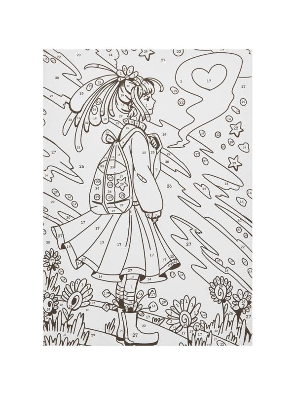 Картина по номерам для малышей АНИМЕ Мысли о любви набор Ркн-111