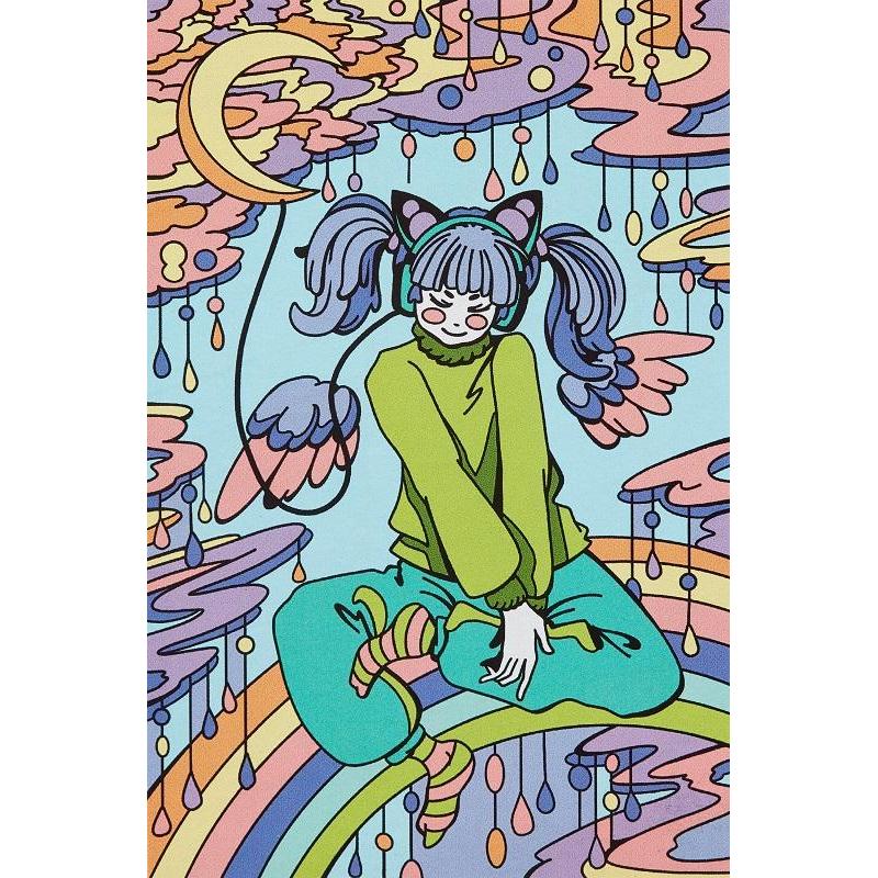 Картина по номерам для малышей АНИМЕ Лунный блюз набор Ркн-113