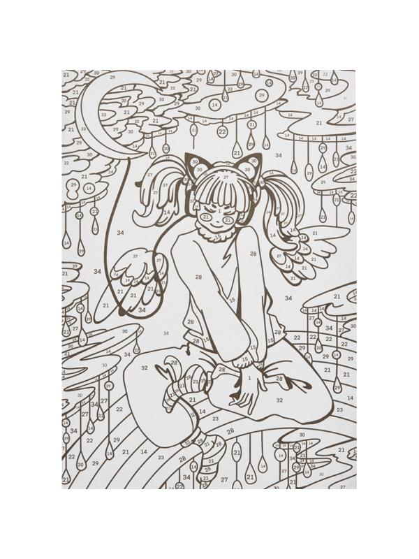 Картина по номерам для малышей АНИМЕ Лунный блюз набор Ркн-113