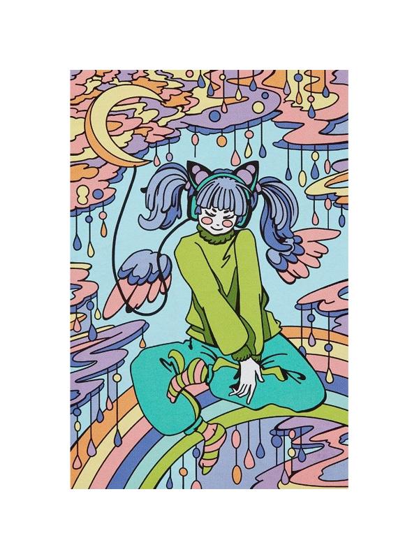 Картина по номерам для малышей АНИМЕ Лунный блюз набор Ркн-113