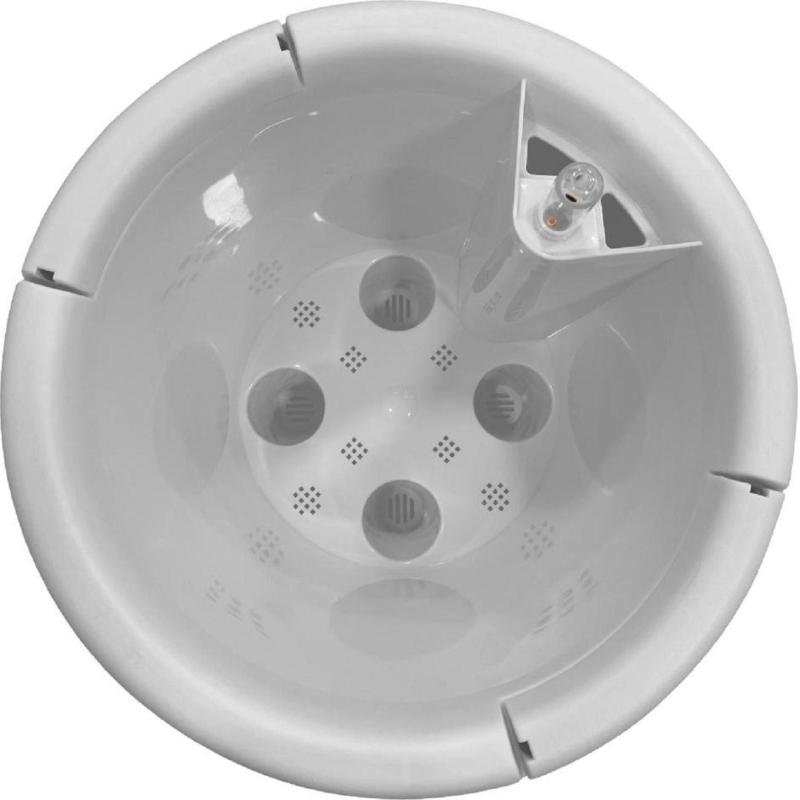 Горшок с автопол InGreen Munchen D250мм 9л с внутр вст 6,2л, круглый, белый