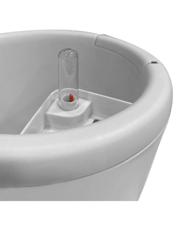 Горшок с автопол InGreen Munchen D250мм 9л с внутр вст 6,2л, круглый, белый