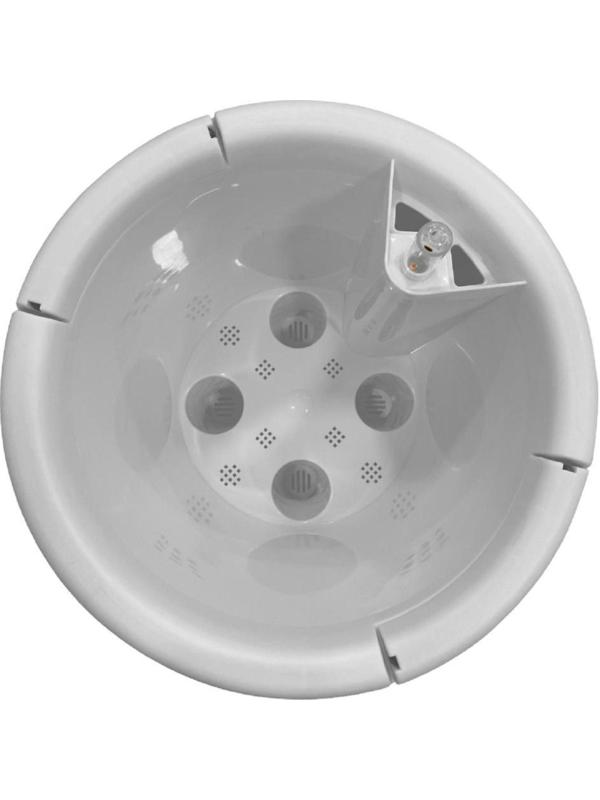 Горшок с автопол InGreen Munchen D250мм 9л с внутр вст 6,2л, круглый, белый