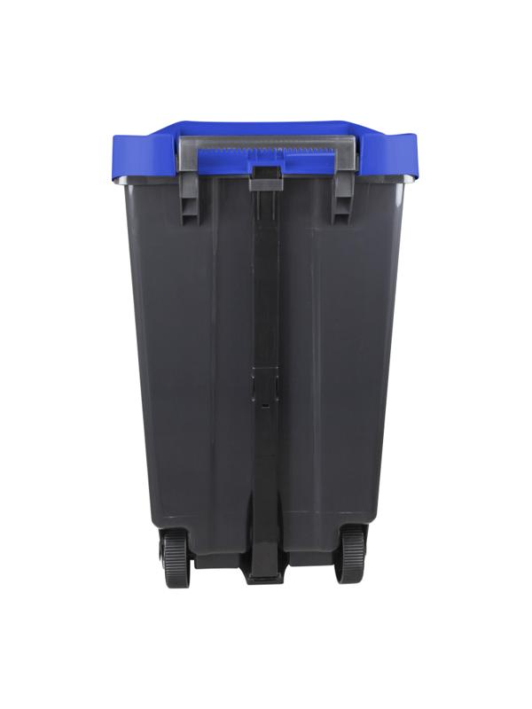 Контейнер-бак мусорный 110 л пластиковый на 2-х колесах с крышкой, синий