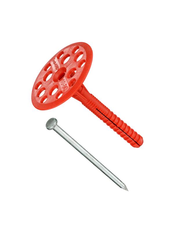 Дюбель для теплоизоляции с мет. гвоздем 10х90 (250 шт) Tech-Krep 130109